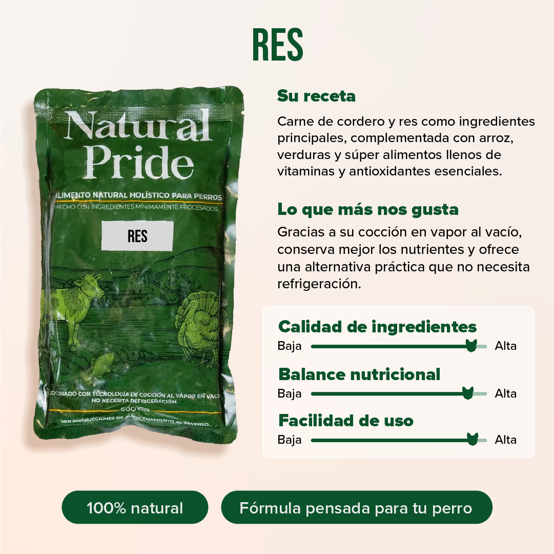 Res - Alimento fresh para perro (1kg)